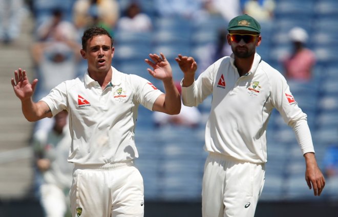 Steve O'Keefe and Nathan Lyon