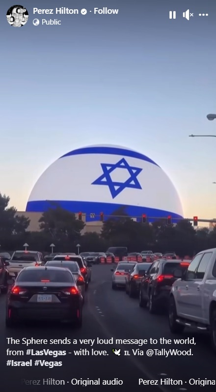 Las Vegas Israeli flag fake