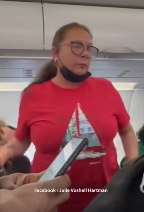 Airplane woman