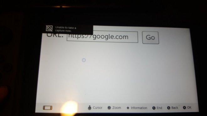 Nintendo Switch browser URL