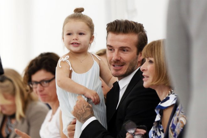 David Beckham with daughter Harper