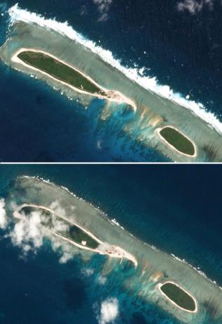 China begins new work on disputed South China Sea island