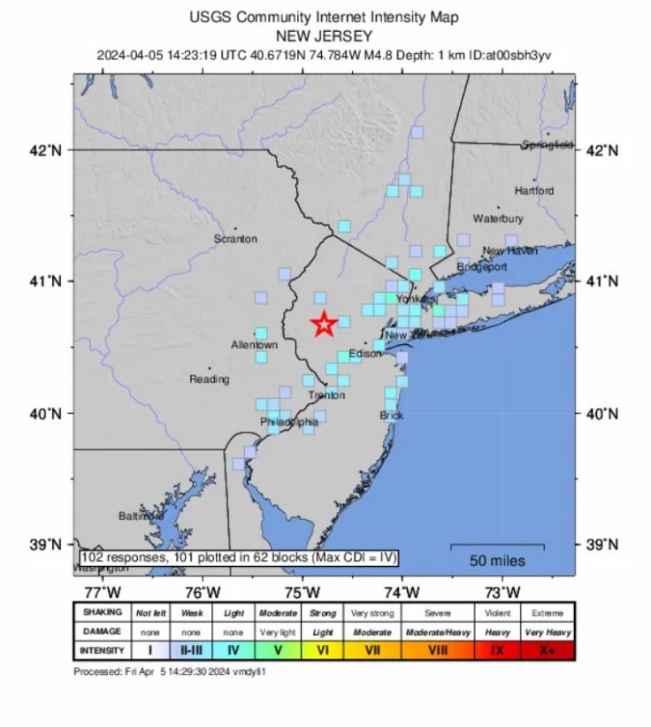 New Jersey earthquake New Jersey earthquake