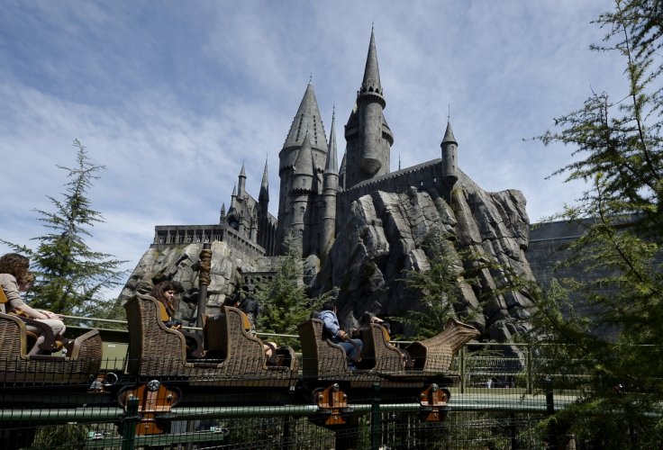 Hogwarts School at The Wizarding World of Harry Potter theme park at the Universal Studios