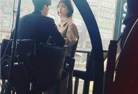 Lee Jong Suk and Bae Suzy filming " While You Were Sleeping"