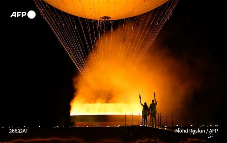 Cauldron lighting at Olympics