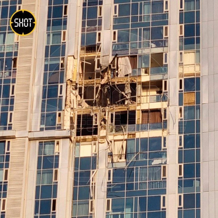 Skyscraper attacked with drone Skyscraper attacked with drone