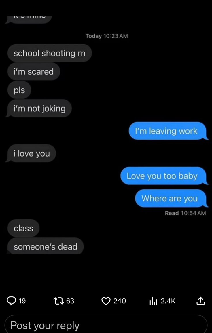 chilling text message from student chilling text message from student