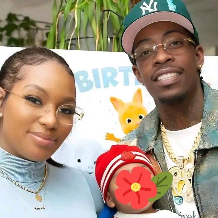 rapper with girlfriend and child