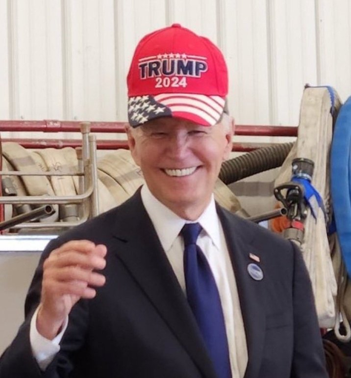 Viral Image Shows Joe Biden Wearing 'Trump 2024' Cap, Sparking Meme