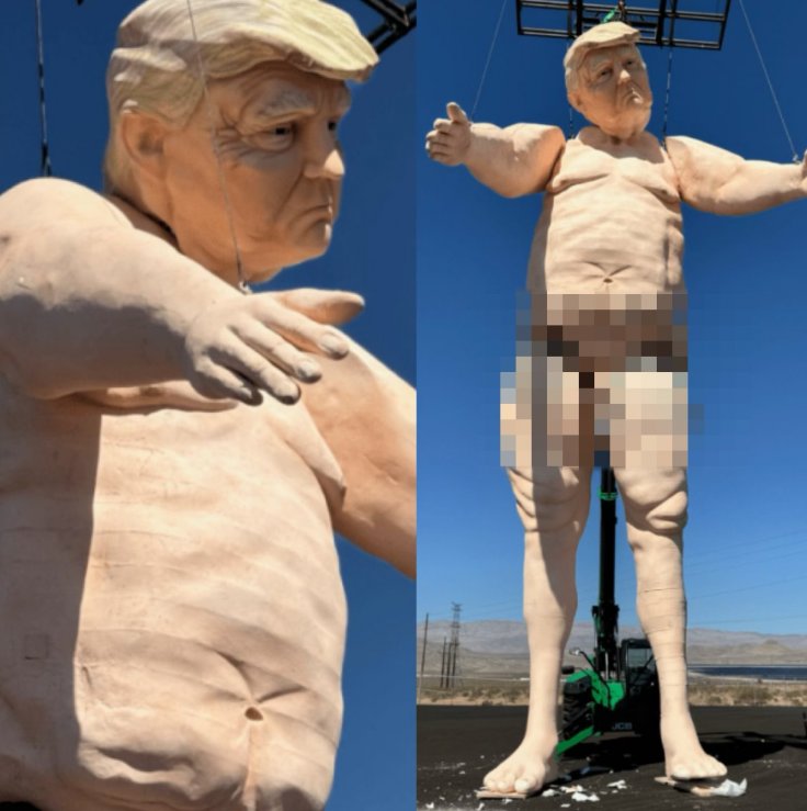 Unclothed trump Statue