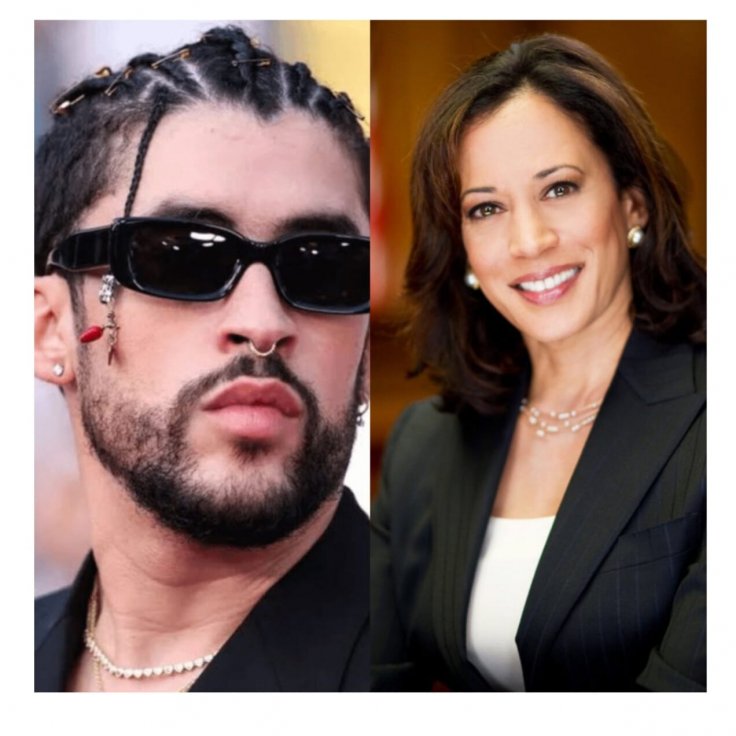 Bad Bunny and kamala harris