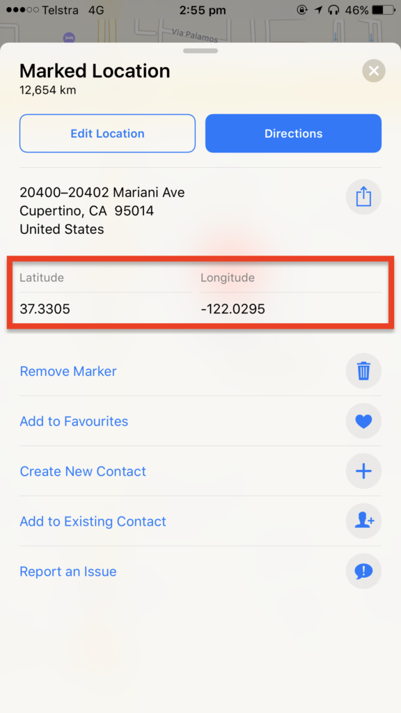 Viewing GPS coordinates on Apple or Google Maps