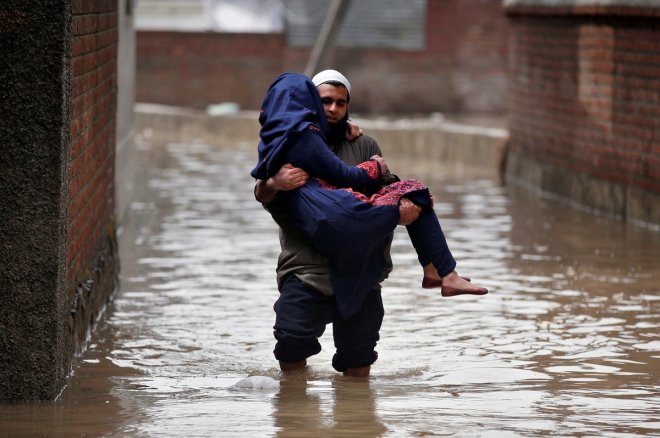 Six dead, two missing as floods hit Indian-ruled Kashmir