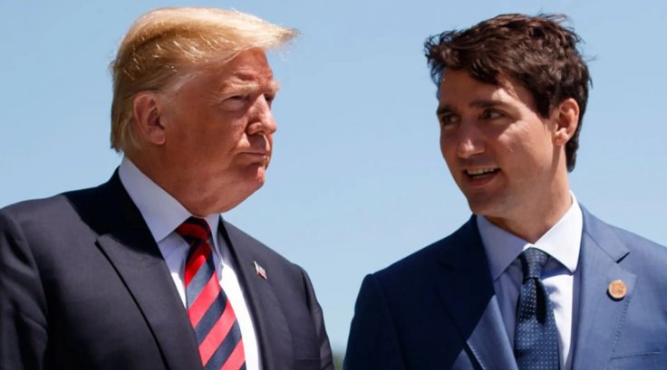 Donald Trump with Justin Trudeau