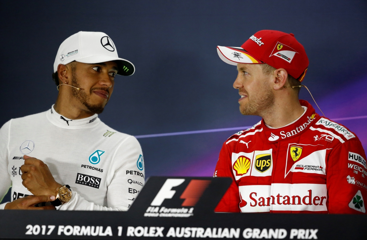 Lewis Hamilton and Sebastian Vettel