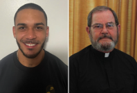 Brandon Kapas and Father Robert Hoeffner Brandon Kapas and Father Robert Hoeffner