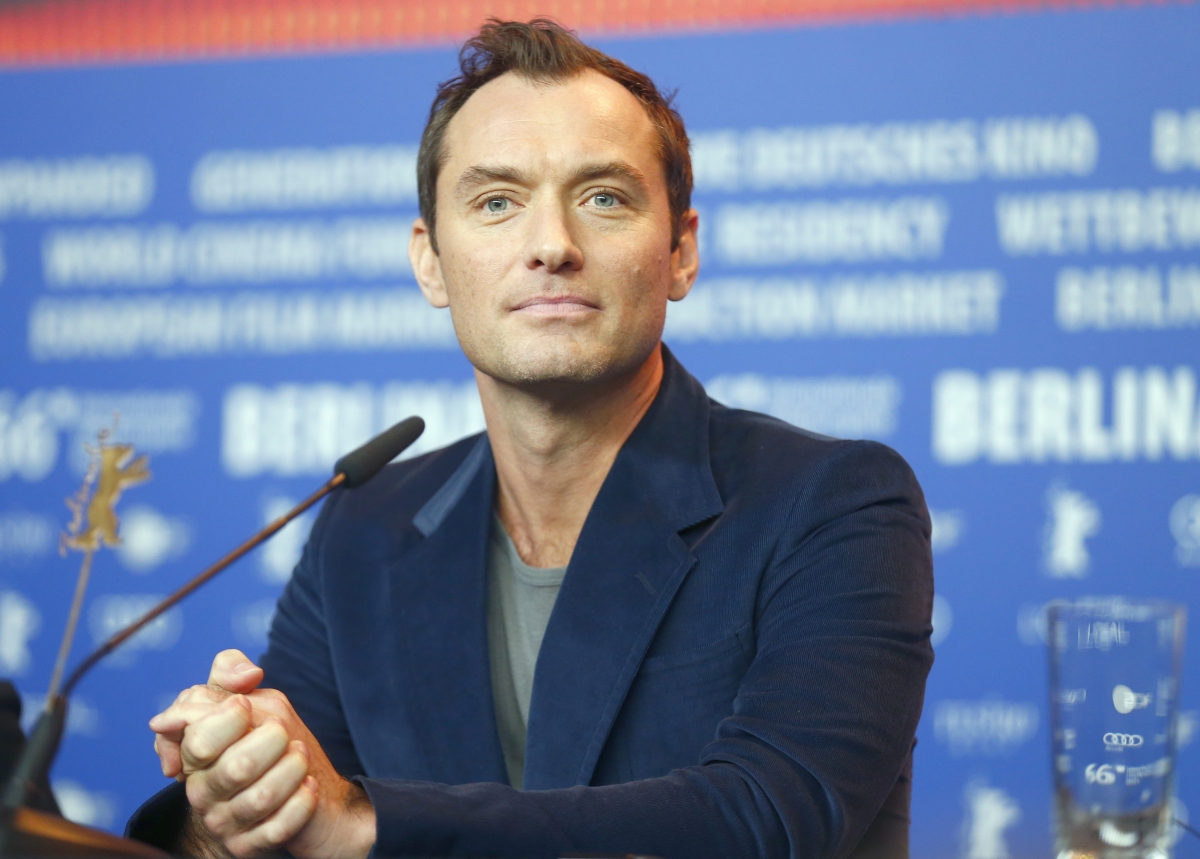 Actor Jude Law attends a news conference to promote the movie 'Genius' at the 66th Berlinale International Film Festival in Berlin, Germany February 16, 2016.