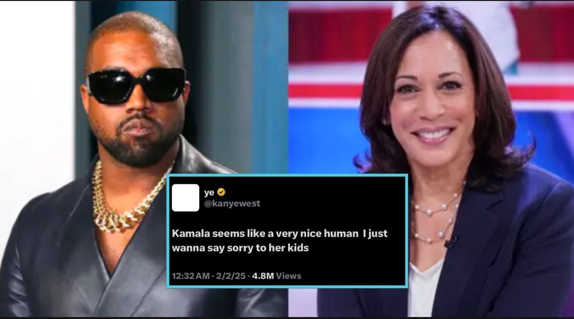 Kanye West and kamala Harris