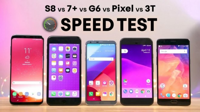 iPhone 7 Plus vs Galaxy S8 vs LG G6 vs Pixel vs OnePlus 3T: Speed test comparison