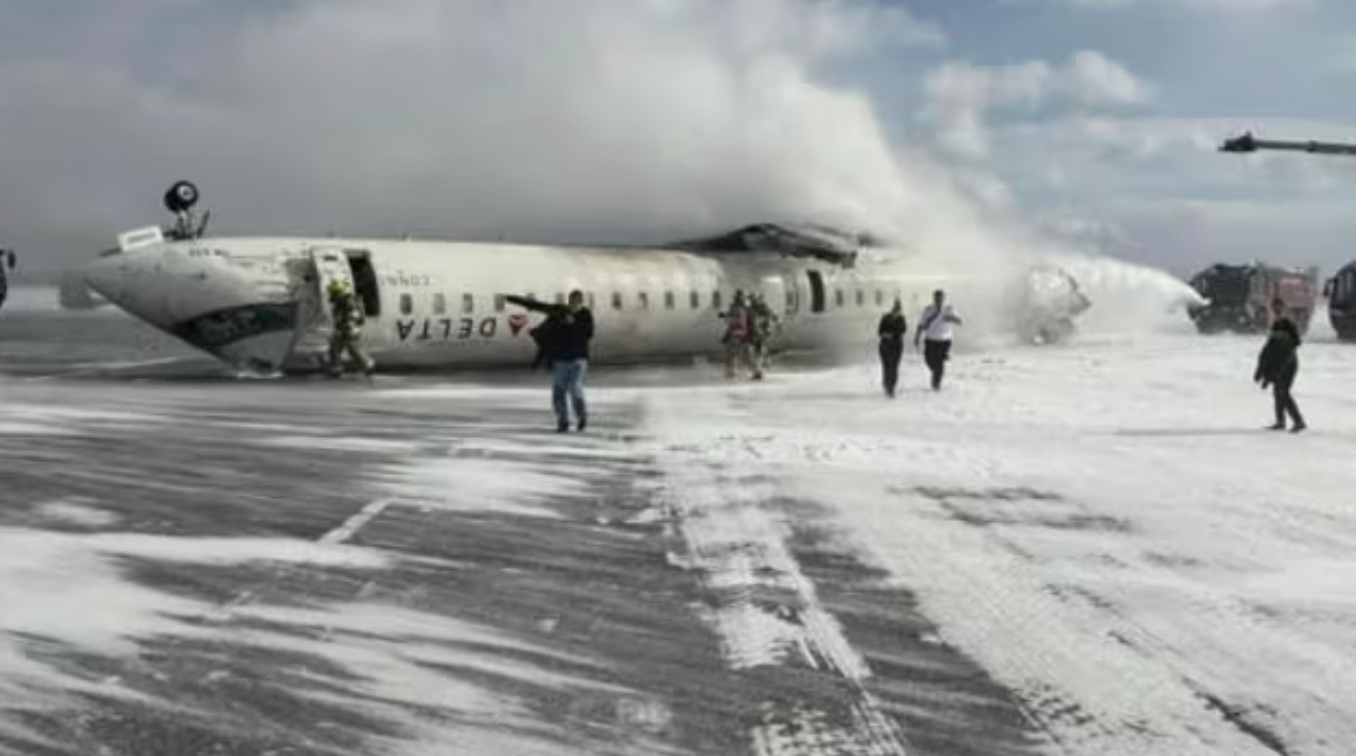 Toronto Plane Crash Harrowing Video of Evacuation Taken by Passenger