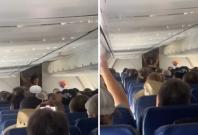 Woman strips midflight Woman strips midflight