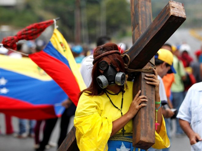 Protests against Venezuela's President Maduro