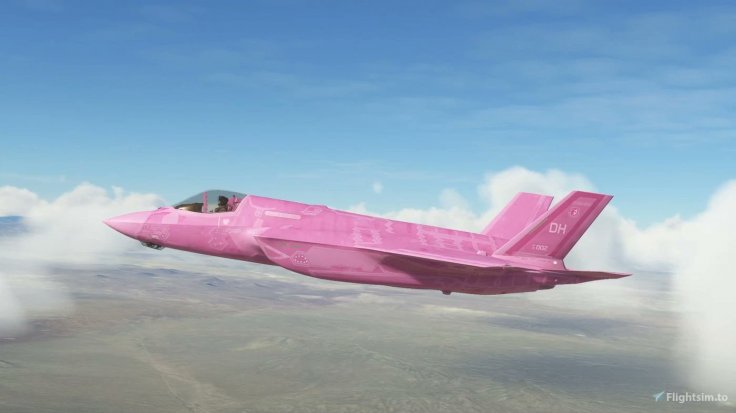 Pink RAF jet
