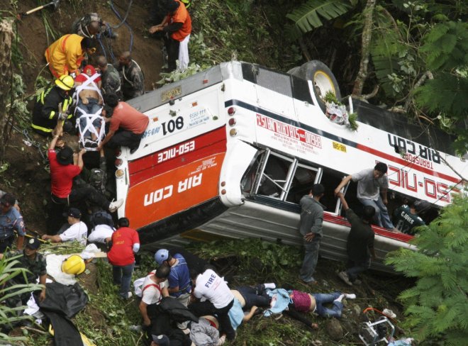 Multiple car collision, including a tour bus, kills 11 on Indonesia's Java island, 50 injured