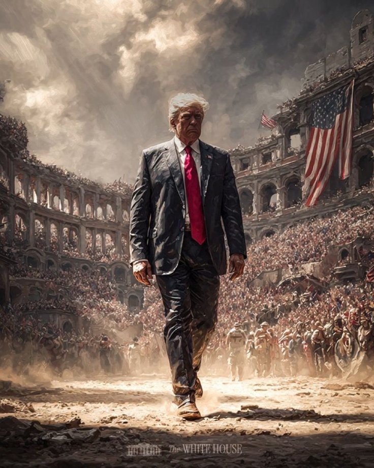 Donald Trump Gladiator post by White House