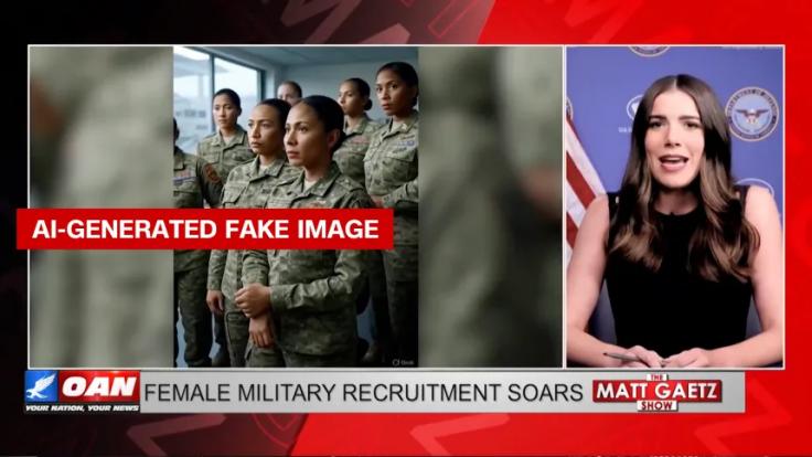 OAN airs AI-generated images of women soldiers