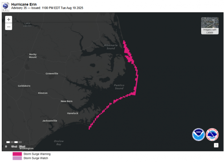Hurricane Erin Update