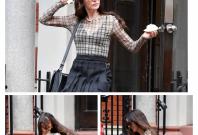 Anne Hathaway Tumbles Over Steps While Filming The Devil Wears Prada Sequel Anne Hathaway Tumbles Over Steps While Filming The Devil Wears Prada Sequel