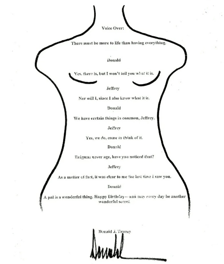 Epstein birthday card