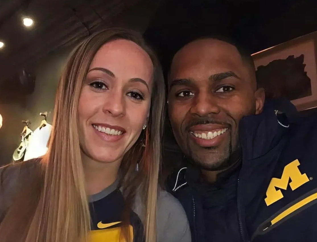 Sherrone Moore with Kelli