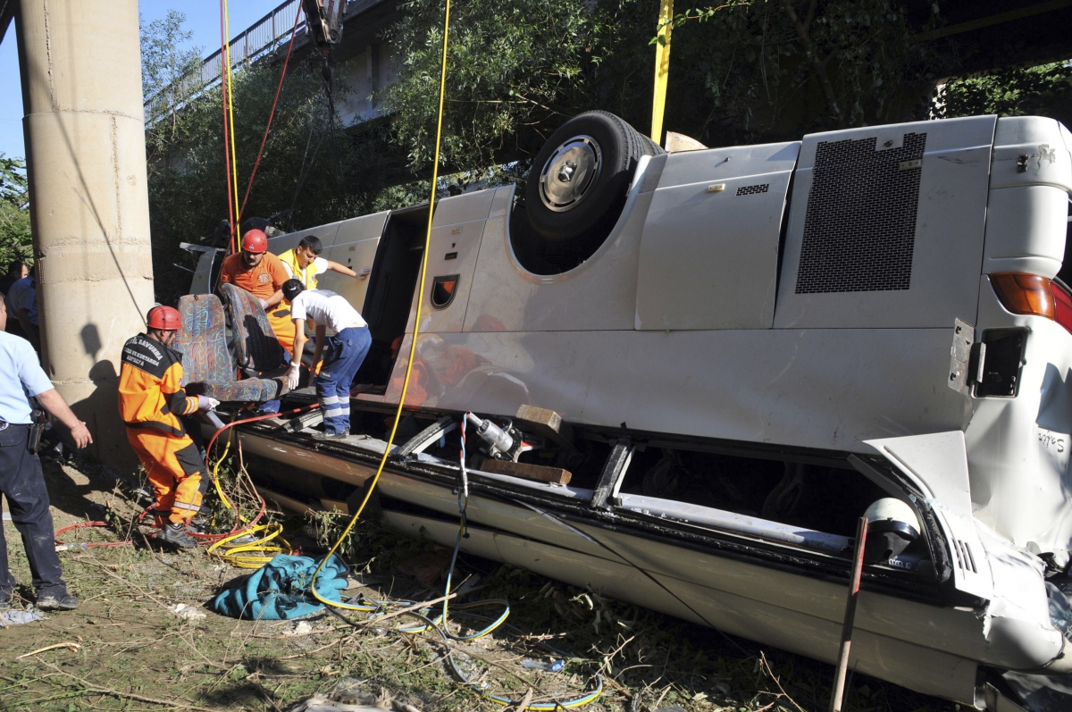 At least 23 killed after tourist bus falls from cliff in Turkey