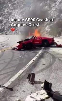 Chilling Video Captures Moment ‘Call of Duty’ Creator Vince Zampella’s Ferraris Crashes and Bursts into Flames Killing Him and Passenger of LA Road