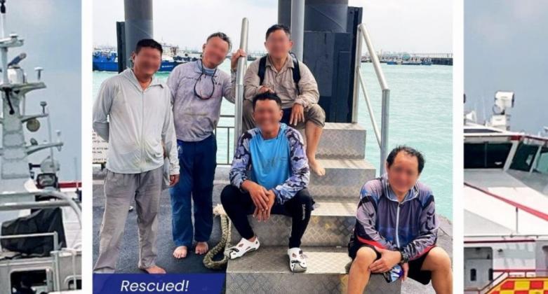 Six Crew Members Rescued Within 30 Minutes After Vessel Sinks in Singapore Waters