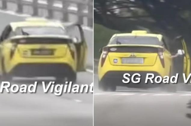 Singapore: ComfortDelGro Probes Incident After Taxi Spotted Driving with Door Open