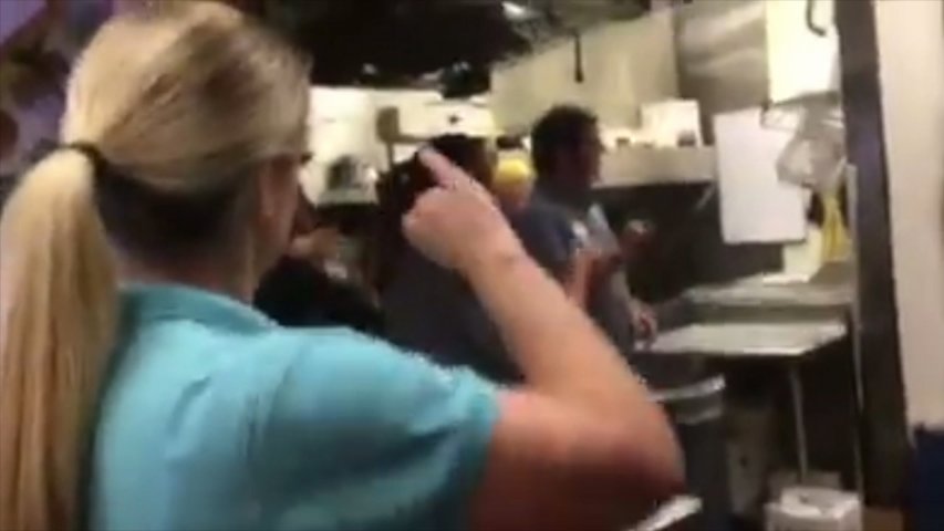 Hearing-impaired employee surprised by co-workers learning Happy Birthday in sign language