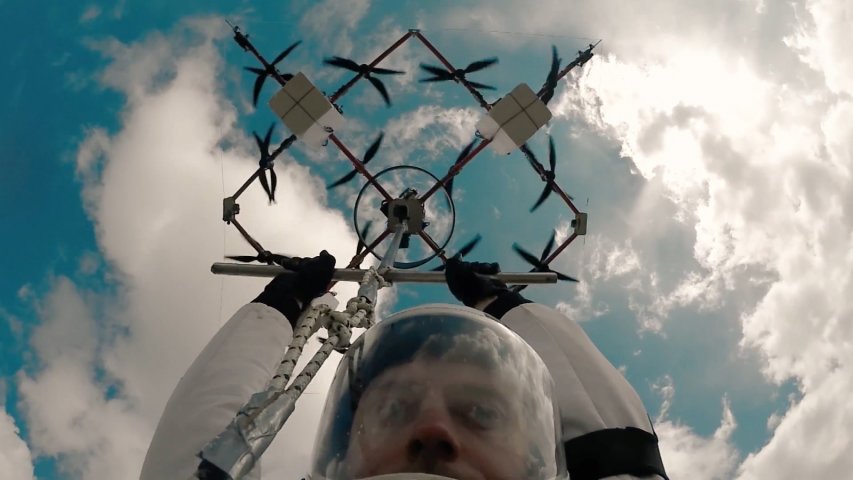 Daredevil completes worlds first ever drone parachute jump