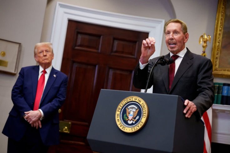 Donald Trump and tech billionaire Larry Ellison 