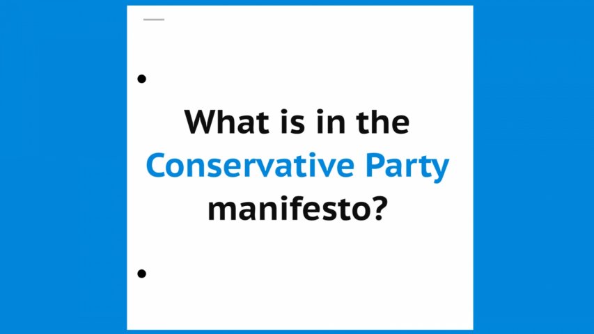 What is in the Conservative manifesto?