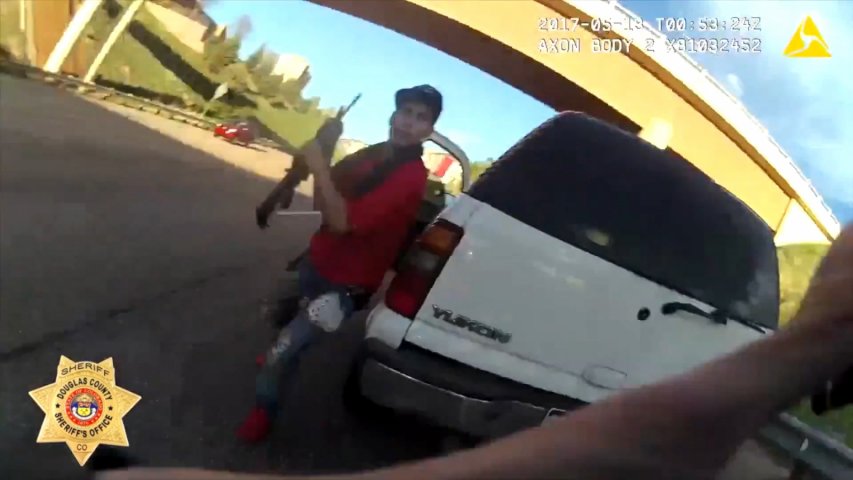 Dramatic police bodycam video shows officers split-second decision to shoot suspect