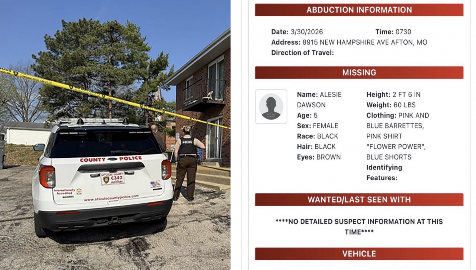 Amber Alert for Alesie Dawson