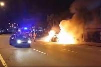 Singapore-registered BMW crashes into motorcycle in Johor; both burst into flames