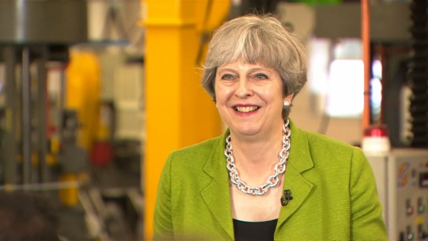 Theresa May drilled on TV debate absence during election campaign stop