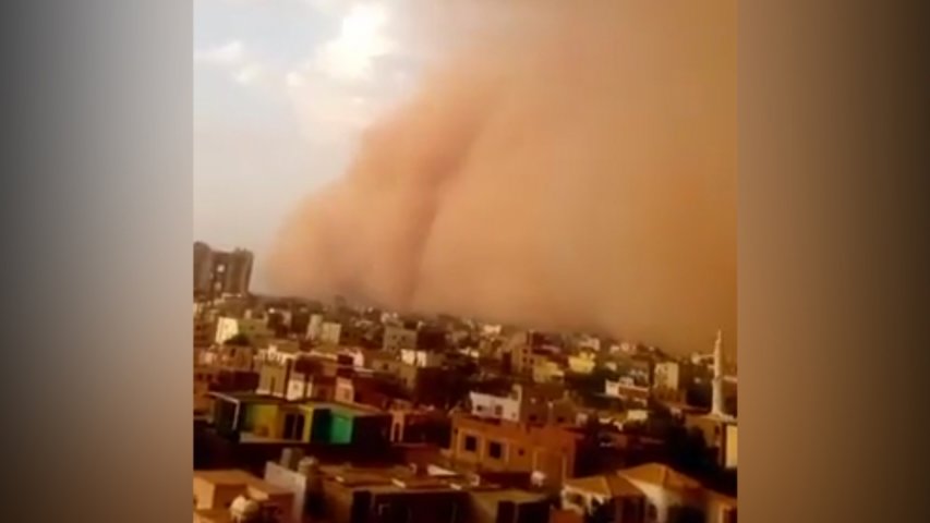 Watch massive dust storm turn the sky red in Sudan capital