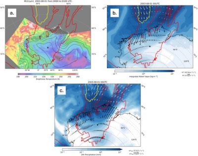 The daily precipitation amounts and atmospheric river