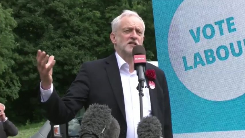 I will get the blame if you fall Jeremy Corbyn jokingly chastises young folk on rock at rally
